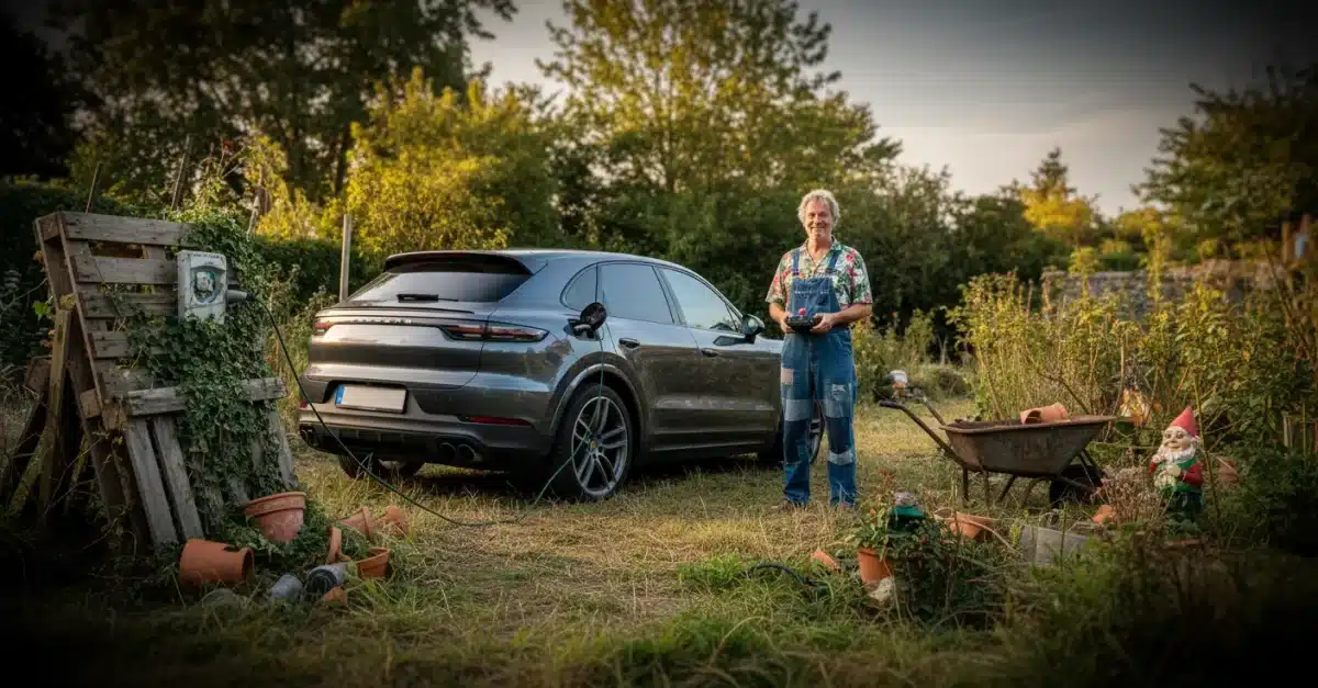 His neighbor parked a Porsche in his garden—the revenge was sheer genius